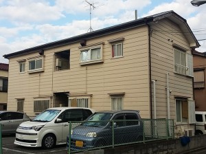 江戸川区アパートの外壁塗装施工前